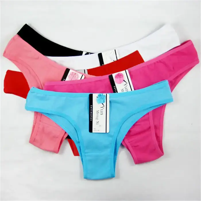 Sexy trojúhelníkové kalhotky z bavlny pro ženy, bikiny, sada 3 kusů