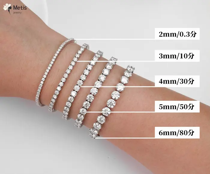Bracelet de tennis délicat en Moissanite plaqué or 18 carats, argent sterling 925, couleur D, diaman