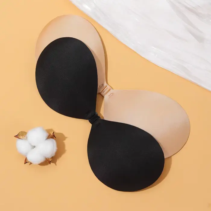 Sexy push-up neviditelná podprsenka pro ženy, silikonové samolepící, bezešvé, přední uzavření, bez ramínek, bez zad