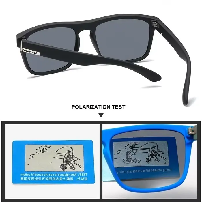 Lunettes de soleil polarisées Vintage carrées pour hommes et femmes, rétro, pour la conduite, la pêc