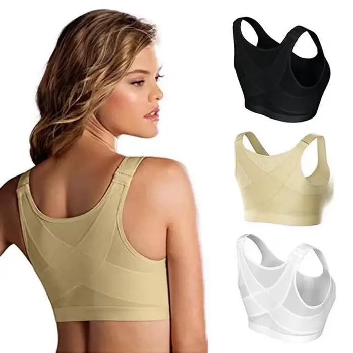 Fermeture avant Posture correcteur soulever soutien-gorge femmes Push Up dos croisé sous-vêtements antichoc sport soutien Fitness gilet soutiens-gorge S-5XL