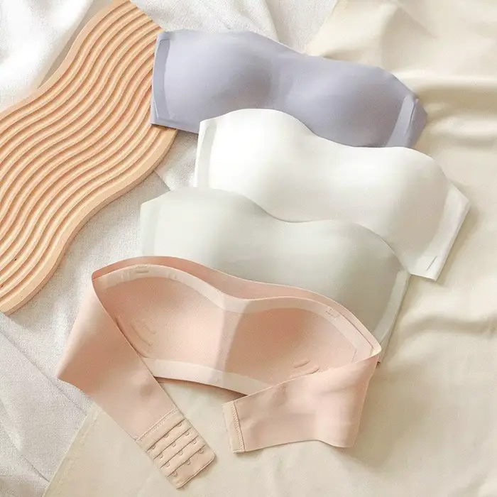 ženy sexy bez ramínek podprsenka push up bezdrátové podprsenky krása zpět protiskluzové bezešvé neviditelné bralette spodní prádlo bez ramínek podprsenka
