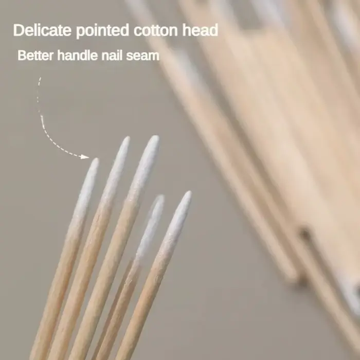 100/300/500 ongles pointe en bois coton-tige bourgeons jetable Ultra-détail correcteur dissolvant de