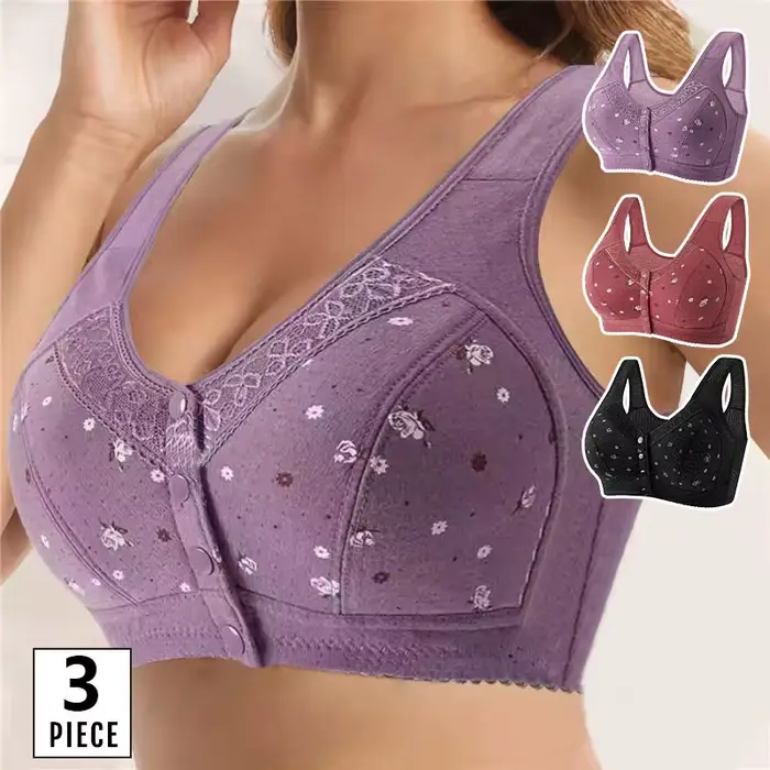 Soutien-gorge à fermeture avant pour femmes, soutien-gorge grande taille, soutien-gorge sans couture sans armatures, bralette en dentelle, lingerie sexy pour femmes