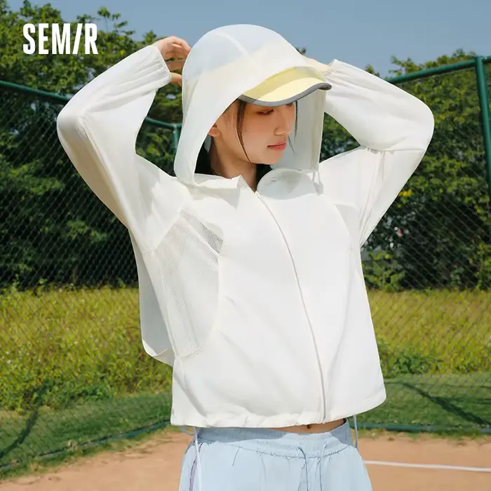 Veste UV Femme Semir 2026 – Sensation de Fraîcheur, Maille Respirante, Coupe Ample, Capuche à Cordon