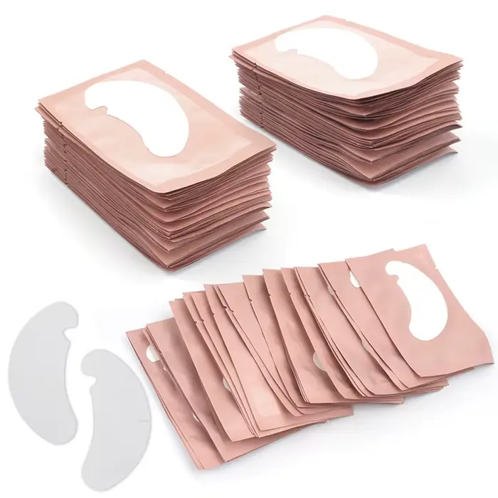 Coussinets en gel pour extension de cils, 50 paires, patchs hydrogel, en forme de U, fournitures de 