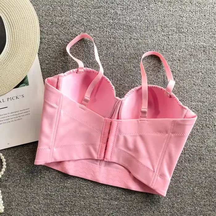 Nové Ženy Bustier Podprsenka 2025 Módní Letní Pevný Popruh Nastavitelný Push Up Bralet Sexy Oblečení Noční klub Vesty
