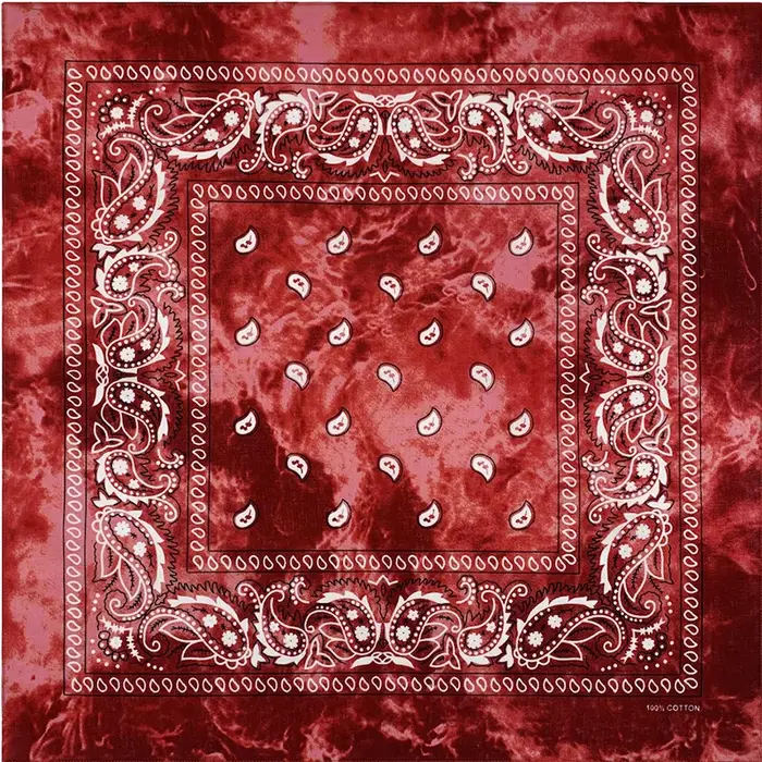 Nouveau Design cravate colorant cajou Paisley Hip Hop 100% coton carré Bandana écharpe unisexe bande