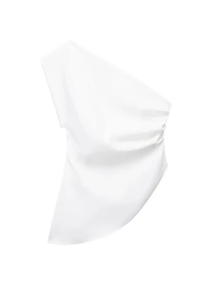 T-shirt asymétrique pour femmes, nouvelle tendance, fille épicée, tempérament de célébrité, épaules 