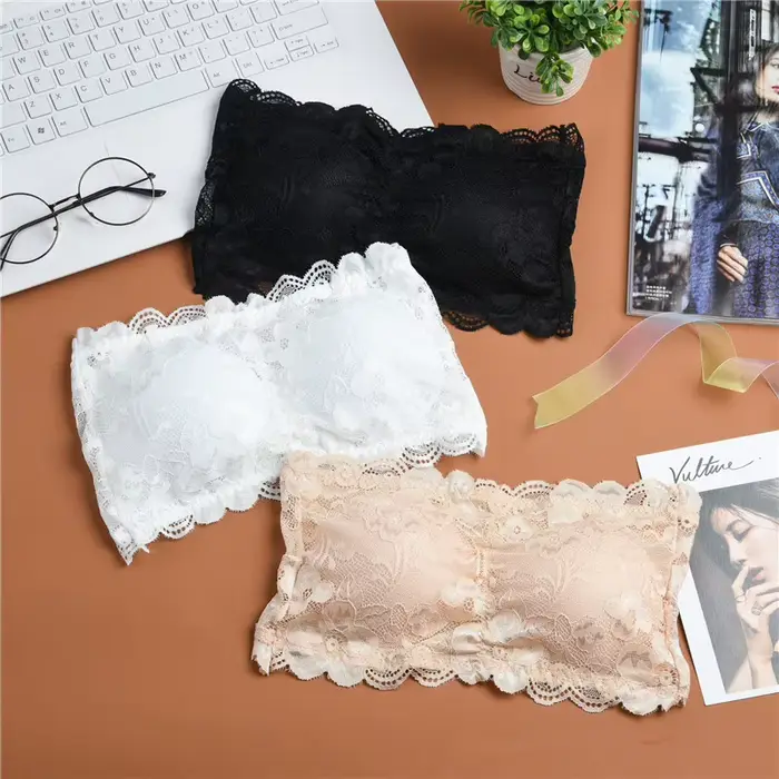 Dámská krajková čelenka podprsenka, vyztužený, bralette, květinové krajkové spodní prádlo, sexy spodní prádlo, jednobarevný barva, wraparound