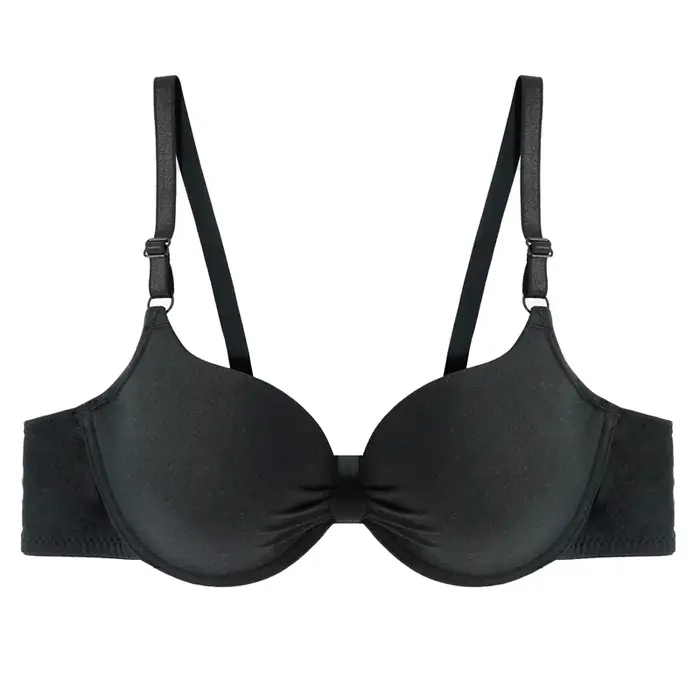 Soutien-gorge froncé en coton pour femmes, Sexy, décolleté en V profond, à armatures, Push Up, Linge