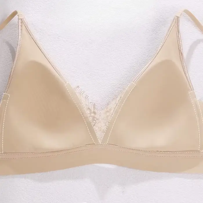 Elegantní francouzská podprsenka bez kostic, luxusní saténové spodní prádlo, bralette pro malý hrudník, jemná krajková letní podprsenka, elegantní a pohodlná bralette