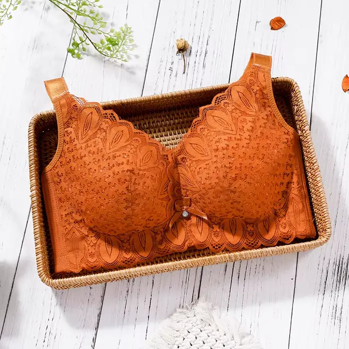 Nessayoo ženy podprsenka bez kostí krajka růžové spodní prádlo podprsenka push up plus velikost spodní prádlo velké písmeno horní prádlo bezdrátové podprsenky sexy