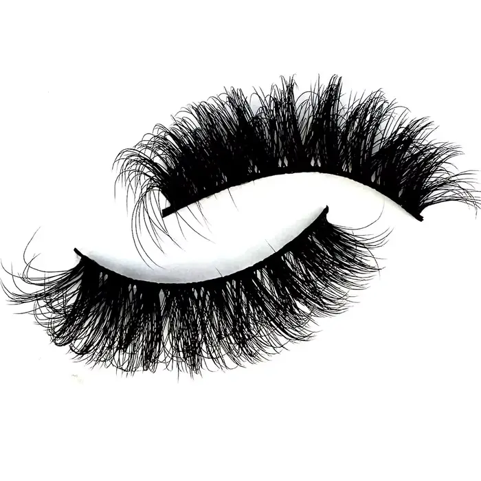 Faux-Cils en Faux Vison 8D Effet Oeil de Chat, Pack de Cils Volumineux, Touffus, Dramatique, Longs, 