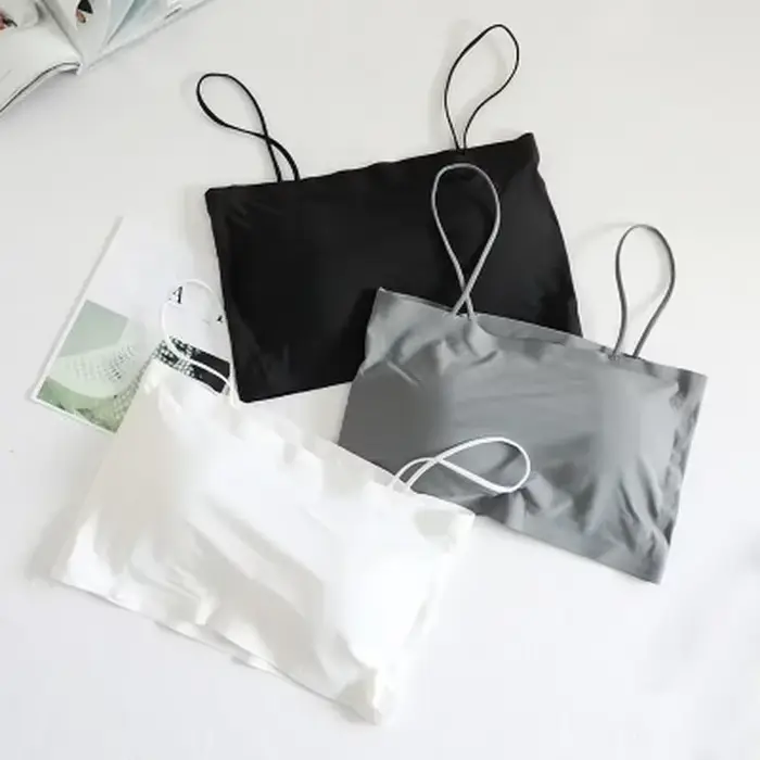 Taille confortable beauté dos enveloppement poitrine bustier tubulaire fille sans anneau en acier Camisole soutien-gorge sous-vêtements nouvelle femme Simple beauté dos