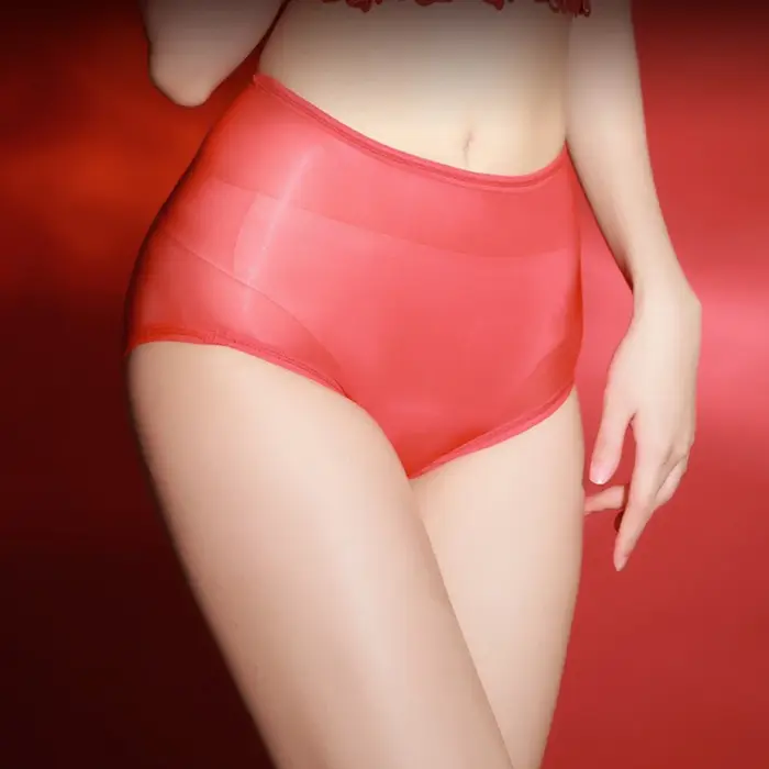 Sexy lesklé průhledné kalhotky, slipy ultratenká průhledná síťovina, bezešvé spodní prádlo