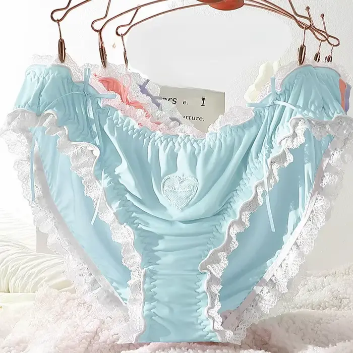 Spodní prádlo Sexy ropa interiér mujer Lolita roztomilý soukromý pokojská bragas de mujer velké velikosti spodní prádlo ženy měkké krajky kalhotky lenceria