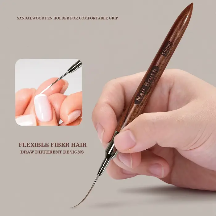 Dřevěný štětec na nehty Gel Nail Art Liner DIY malování
