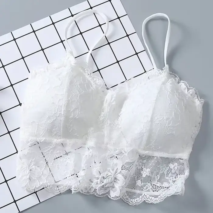 Letní dámská krajková sexy halenka bez rukávů s vycpávkami Bralette podprsenka Bustier se zipem na zádech Club bolerko nádrž spodní prádlo
