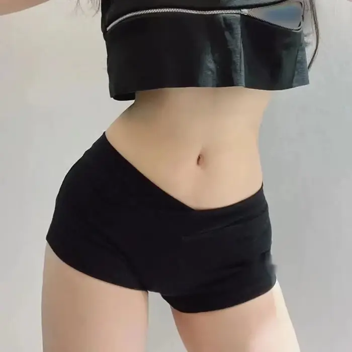 Short de sport Ultra court pour femme, Simple, noir, danse, Fitness, course à pied, décontracté, ser