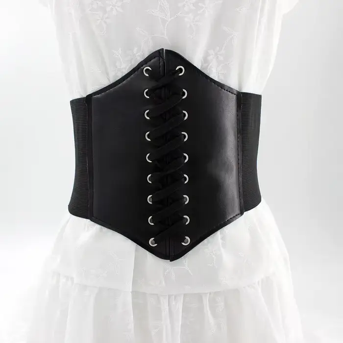 Body černá Shapewear dámské gotické oblečení pod poprsí pasu cinch trenér Pu elastická kůže Sexy svatební korzety a bustiers