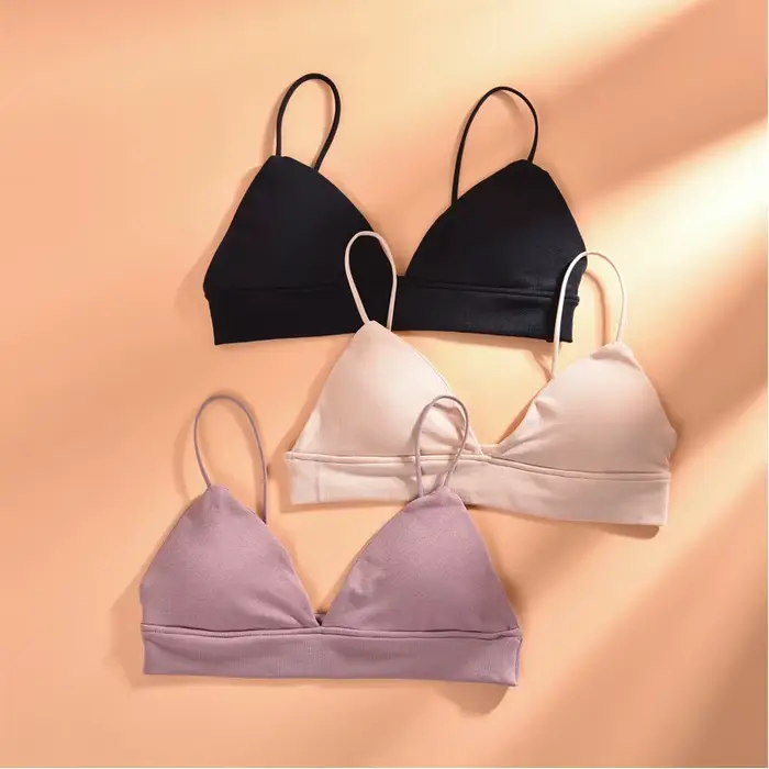 Soutien-gorge Triangle français pour femmes, bustier tubulaire, Sexy, sans couture, Camisole, sans fil, dos nu, Lingerie, Bralette, été