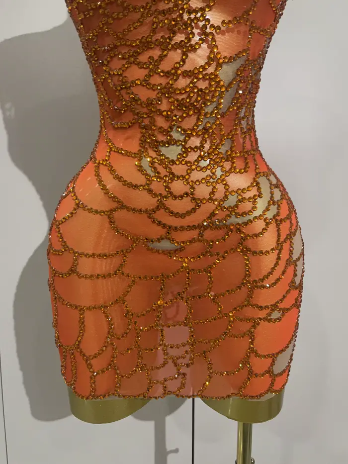 STOCK femmes brillant strass Sexy une épaule culture robe anniversaire célébrer fête robe de soirée 
