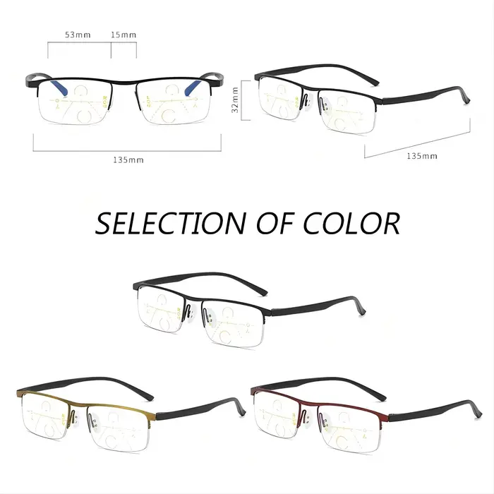 IENJOY – lunettes de lecture multifocales progressives intelligentes, demi-monture, double usage, An