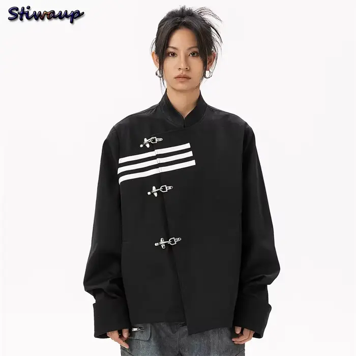 Veste de style chinois surdimensionnée pour femme, blazer femme, vêtements extérieurs, haute qualité