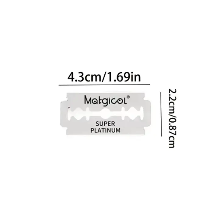 Lames de rasoir de sécurité Ultra tranchantes en acier inoxydable, lame à Double bord pour rasage ma