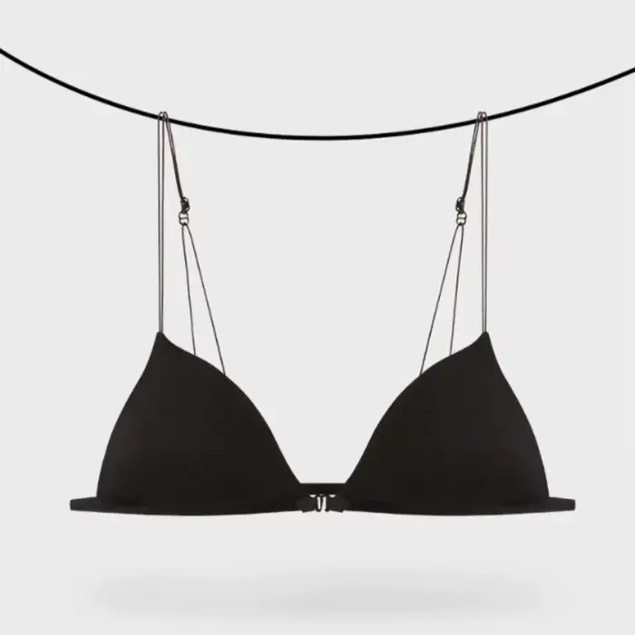 Soutiens-gorge triangulaires respirants pour femmes, soutien-gorge push-up sans fil, couleur unie, fines bretelles, style français, pour filles