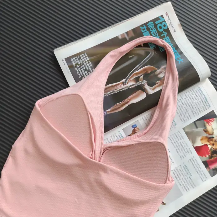 Sexy bez zad jóga podprsenka s ohlávka límec, rychlé sušení, druhá kůže pocit, polstrované, sportovní podprsenka
