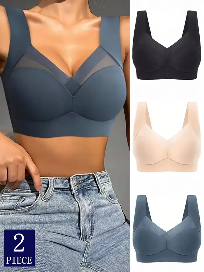 Polyester a elastan krajka sportovní podprsenka pro ženy velké velikosti bezdrátové polstrované pohodlí a elegance každodenní sportovní příležitosti
