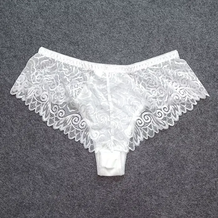 Culotte taille haute en dentelle et soie pour femmes, sous-vêtements sexy, tanga, bikini, lingerie, échancré, deux pièces lot occasions spéciales