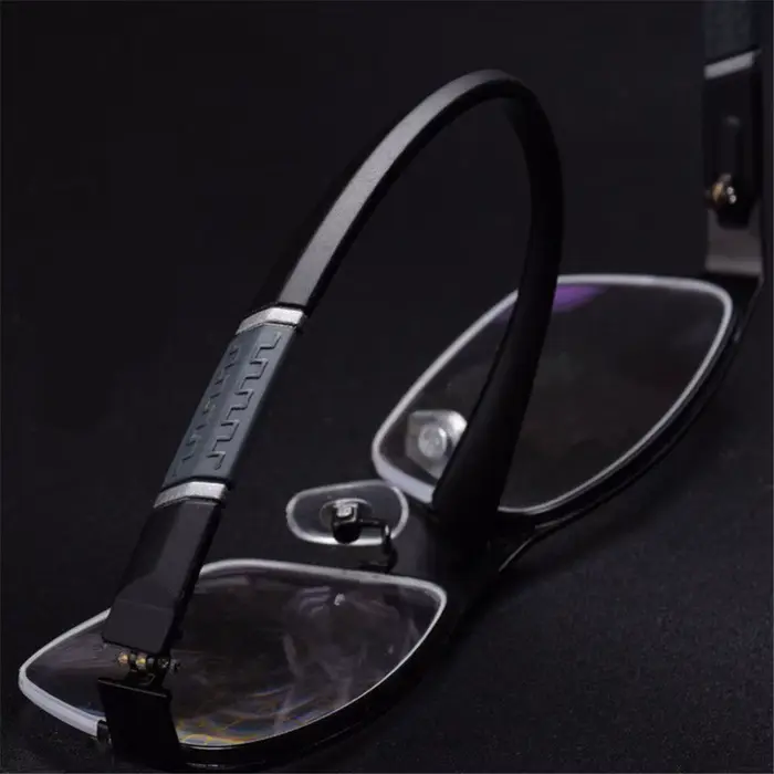 Lunettes de lecture anti-lumière bleue en métal pour hommes, lunettes myopes, lunettes d'affaires, d