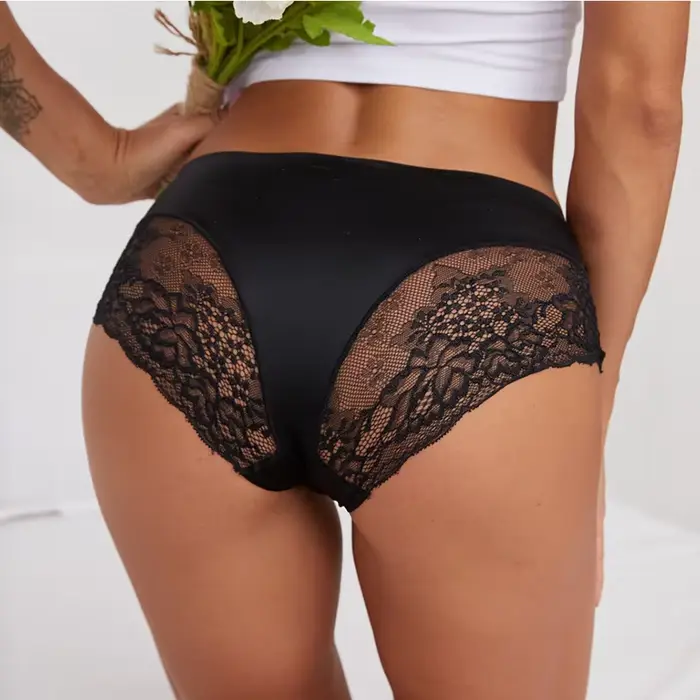BZEL – sous-vêtements Sexy en dentelle pour femmes, Lingerie confortable et confortable, slip en soie glacée, sans couture, doux pour la peau, offre spéciale