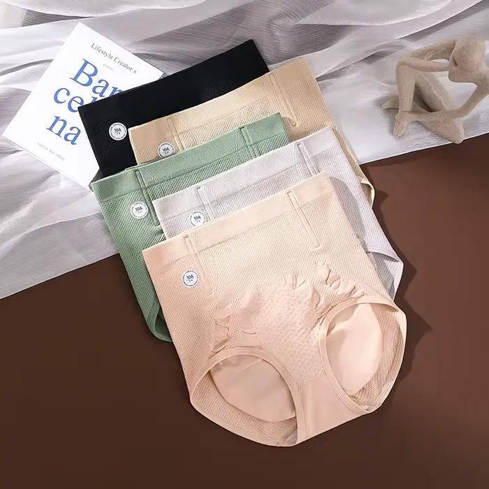 Culotte de contrôle post-partum pour femme avec effet Push Up et maintien ventre minceur en nylon et elasthanne ultra mince