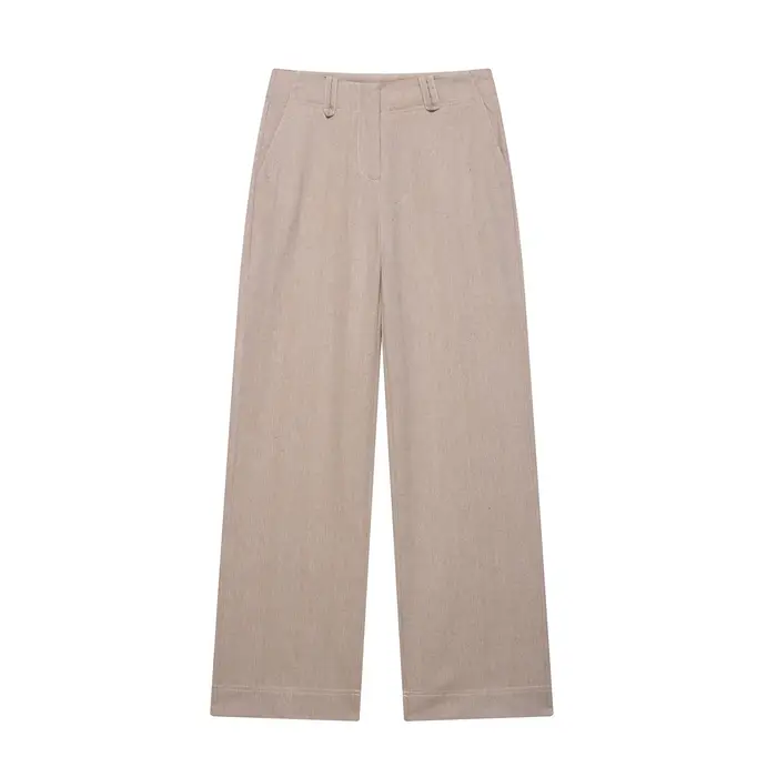 Ensemble pantalon décontracté pour femmes, fermeture éclair à revers, haut court, pantalon droit, co