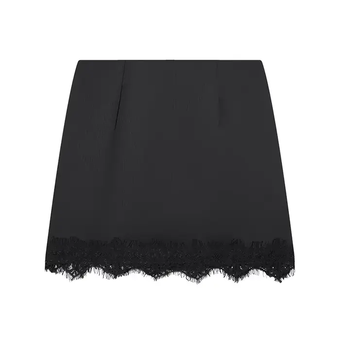 Femmes Mini jupe en dentelle Sexy a-ligne plissée taille haute jupe pour les femmes printemps été no