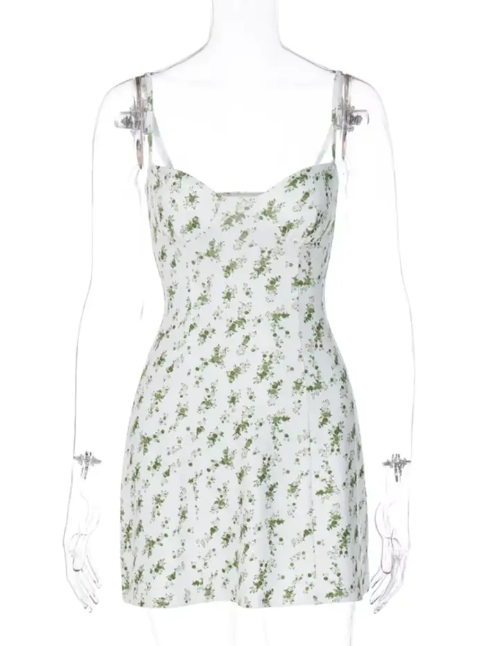 Ahagaga – Robe courte à imprimé floral pour femmes, Streetwear, décontracté et régulier, sans bretel