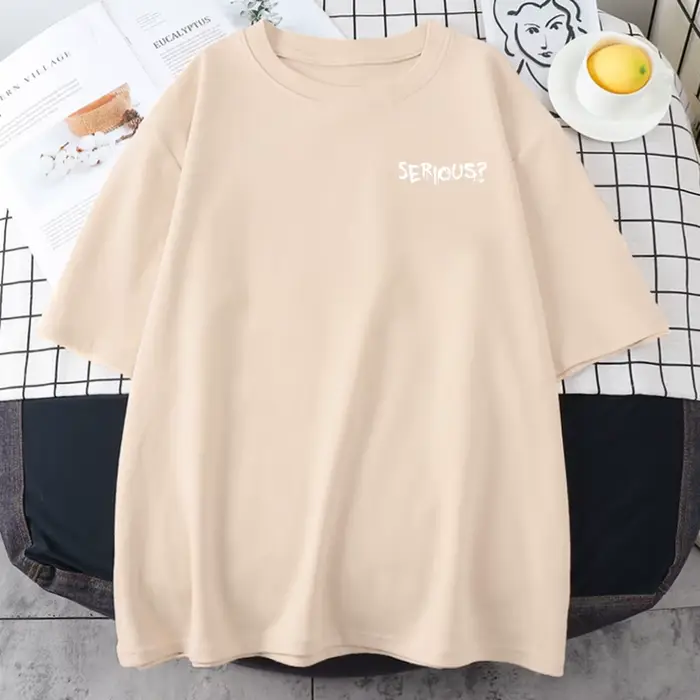 Kreativní nápis vážně potištěné dámské tričko jednoduché S-XXXL retro prodyšné krátké rukávy pohodlné