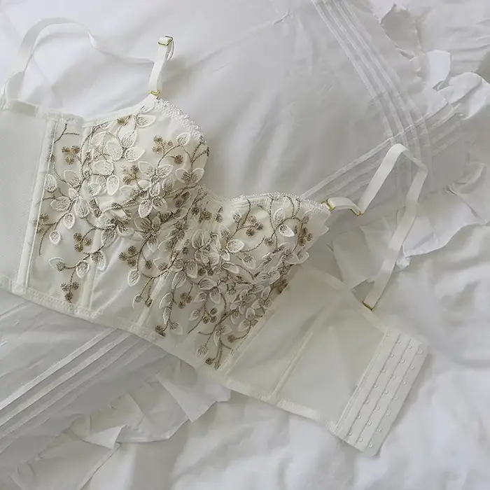 Trojrozměrná krajková podprsenka s kosticemi pro ženy, elegantní a pohodlná, pro každý den a zvláštní příležitosti
