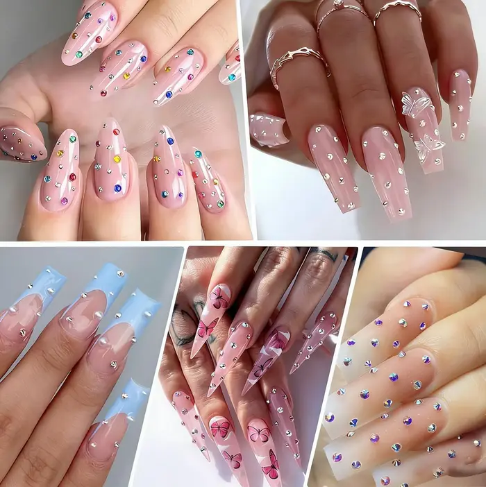Ensemble de biscuits AB Jelly, 2400 pièces, 2mm, rond, résine, dos plat, paillettes colorées, bricol