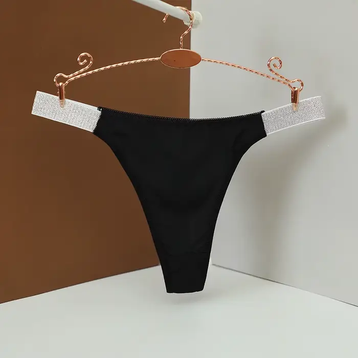 Culotte noire taille basse pour femme, sous-vêtement sexy, lingerie