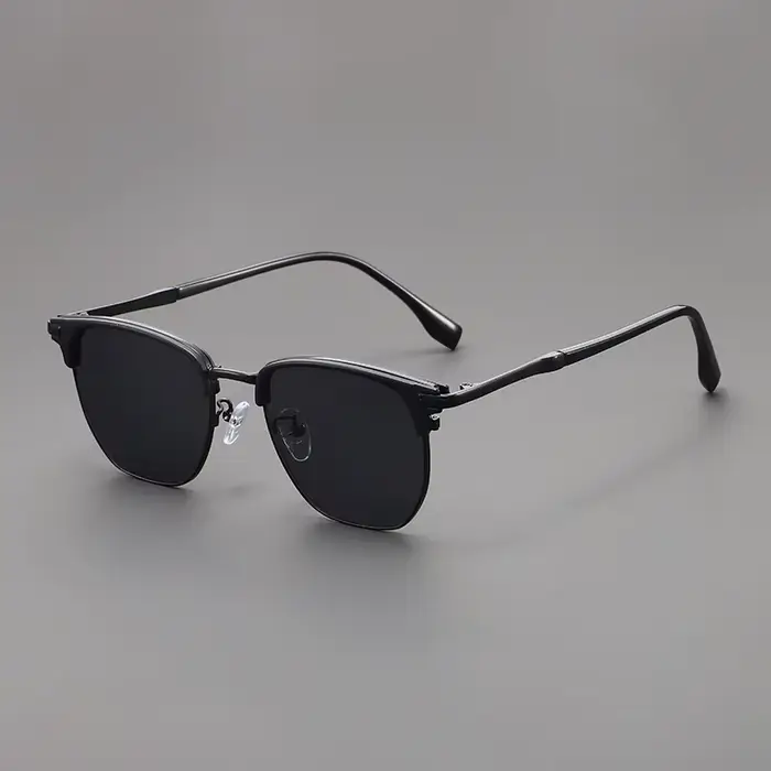 Nouvelles Lunettes de Soleil Carrées Vintage pour Femmes et Hommes, Monture Métallique de Marque, Lu