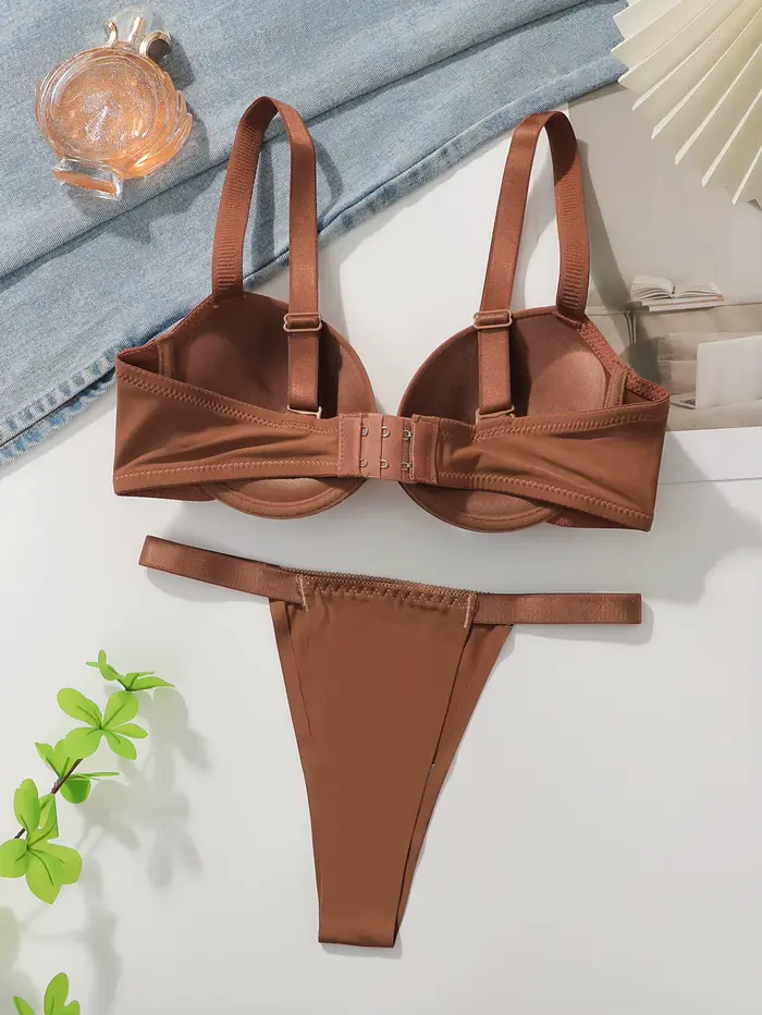 Meilleure vente Sexy à armatures deux pièces Push Up soutien-gorge épaissi pour petits seins adapté pour agrandir les soutiens-gorge ensemble de lingerie pour B2050
