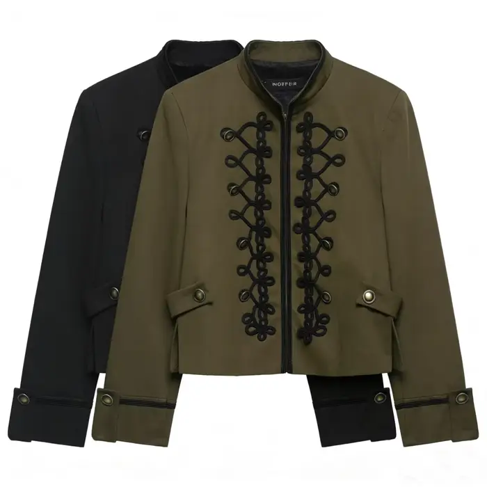 KONDALA 2026 Printemps-Été – Vestes Brodées Vertes Élégantes pour Femmes – Mode Soirée, Remise de Di