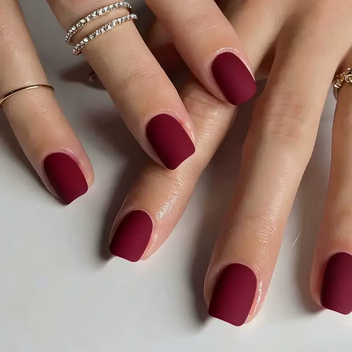 96 pièces-Style mat pressé moyen carré couleur unie ongles acrylique faux ongles cercueil acrylique