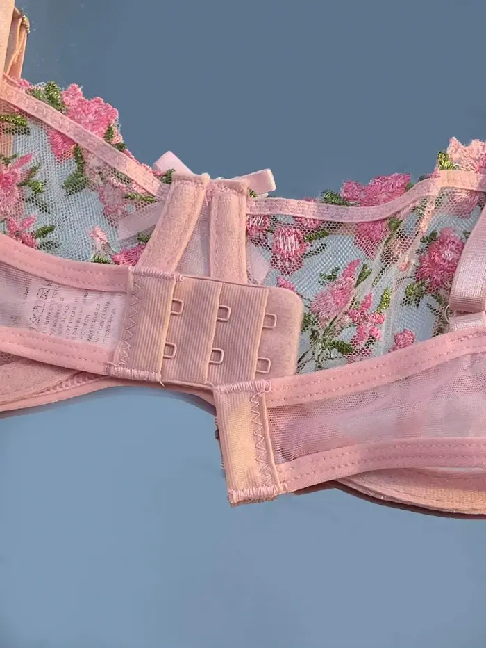 Erotické spodní prádlo dámská podprsenka a slipy ženy Květinové výšivky spodní prádlo set Sexy krajka průhledný smyslné Push Up souprava