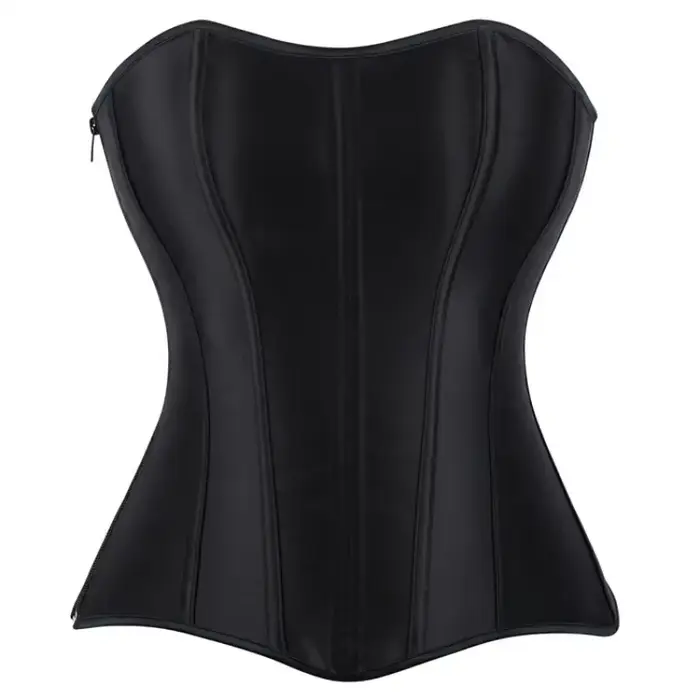 Sexy femmes Corsets Bustiers haut Satin Style Vintage Corselet surbuste Sexy à lacets fermeture écla